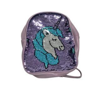 MOCHILA LILA UNICORNIO LENTEJUELAS