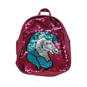 MOCHILA FUCSIA UNICORNIO LENTEJUELAS