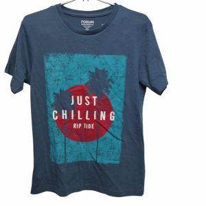 REMERA ALG AZUL TURQUESA ROJO PALMERAS FORUM T S