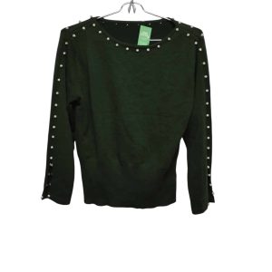 BUZO TEJIDO VERDE PELOTITAS BRILLOS TS SIN MARCA