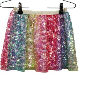 POLLERA LENTEJUELAS MULTICOLOR H&M T 6-7