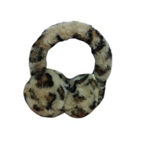 OREJERAS PELUDITAS MARRON NEGRO ANIMAL PRINT