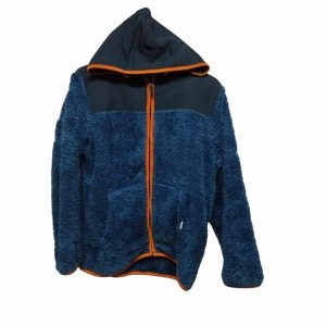 CAMPERA PELUDITA COMB NYLON AZUL NARANJA FEDERATION T 14 NUEVA