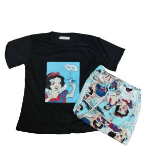 PIJAMA PANTALON BUZO NEGRO BLANCA NIEVES T S
