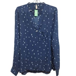 BLUSA GASA AZUL BCO ESC EN V PÌAF T XXL