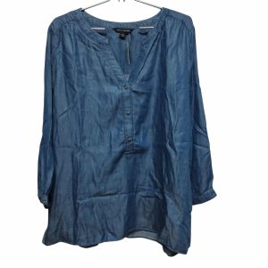 BLUSA AZUL JEAN TIPO CAMISA ESC EN V ZAC & RACHEL T XL