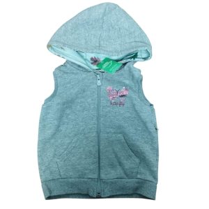 CHALECO ALG GRIS C FELPA MARIPOSA LENTEJUELAS TEDDY BOOM 12-18 M