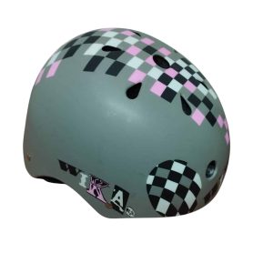 CASCO GRIS ROSADO NEGRO WIKA MCHS