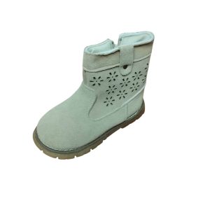 BOTITAS NOBUK BEIGE FLORCITAS CALADAS GUGA T 24 NUEVAS EN CAJA ROTA