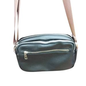 BANDOLERA CUERINA NEGRO CORREA MARRON DANIEL CASSIN