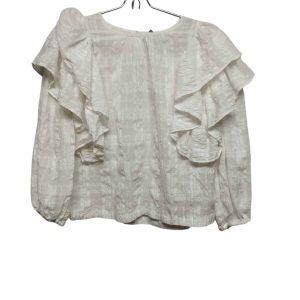 BLUSA BLANCA VOLADOS CUADRADOS AL TONO H&M T 36
