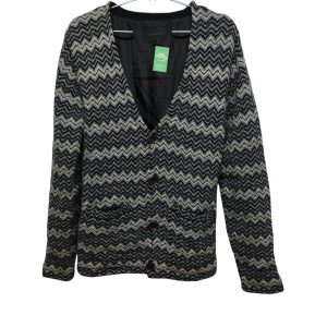 SACO TIPO BLAZER LANA AZUL BCO  ZIG ZAG JACK & JONES T L AP