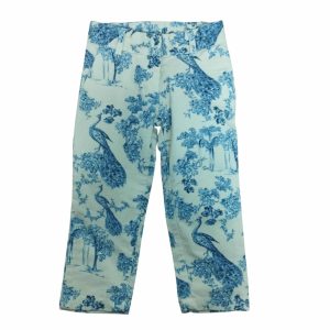PANTALON PANA LISA BCO CELESTE PAVO REAL  T 2 AP