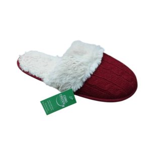 PANTUFLAS LANA FORRADAS ROJO CREMITA GAP T S-35-36