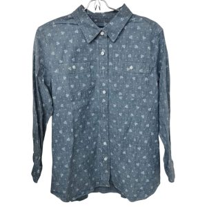 CAMISA AZUL FLORES BCAS SINILJEAN LAND'S END T M