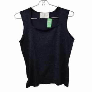 REMERA HILO S/MANGAS AZUL BRILLOS TIZIA T S APROX