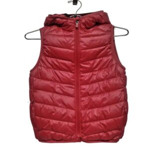 CHALECO ROJO INFLADITO SIN FORRO CAPUCHA ZARA T6/7