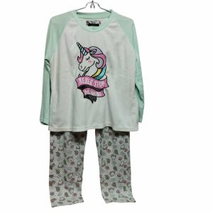 PIJAMA BUZO POLAR PANTALON ALG UNICORNIOS BLUE KISS T L- 16 AP FR