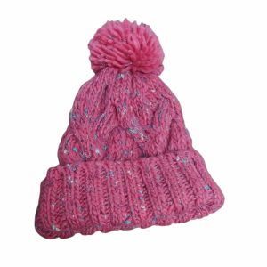 GORRO LANA ROJO POM POM HILOS BCO CELESTE NEGRO