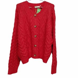 SACO LANA ROJO ROMBOS OCHOS GUAPA TXL