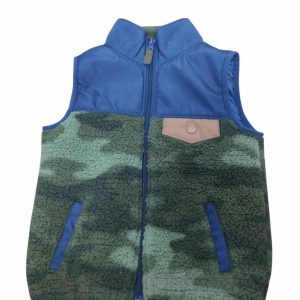 CHALECO CORDERITO CAMUFLADO AZUL VERDE CARTERS T 2 GT
