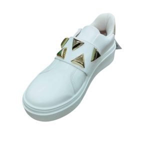 ZAPATO TIPO PANCHA BLANCO TRIANG DORADOS VIZZANO T35 BR 37 EU AVERIA