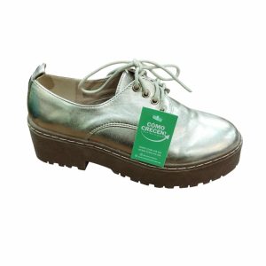 ZAPATOS CON CORDONES CUERINA DORADO H&D T35