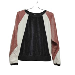 BUZO PLUSH ROSADO BLANCO NEGRO FOREVER 21 TS DEC