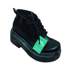 BORCEGOS CON PLATAFORMA NEGRO T34 AP SUELA MANCH BCO