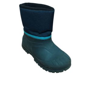 BOTAS NEGRAS GOMA CON TELA AZUL DECATHLON T26/27