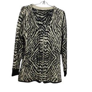 CAMPERA LANA ANIMAL PRINT NEGRO CRUDO PELUDITO TL AP