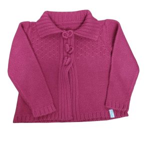 SACO LANA ROJO CON CUELLO BROCHES PAPPOLINO T 6- ES 3-4