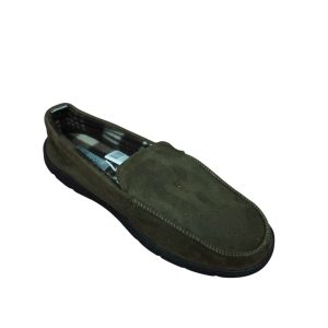 PANTUFLA TIPO MOCASIN VERDE FORRADO MOTE T 45-46(es43ap) NUEVA