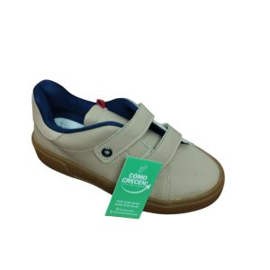 CHAMPIONES CUERINA BEIGE AZUL VELCRO POIM T 28