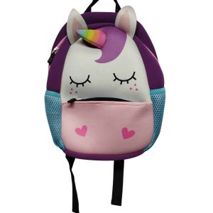 MOCHILA NEOPRENO VIOLETA ROSADO UNICORNIO TABARE