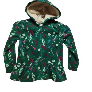 CAMPERA MICROPOLAR VERDE FLORES CAPUCHA CORDERITO VOLADO CARTERS T 5