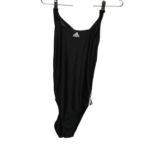 MALLA NATACION NEGRA RAYAS BLANCAS ADIDAS T40