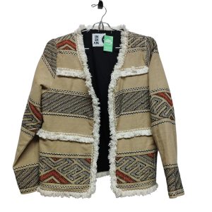 CHAQUETA BEIGE NEGRO NARANJA PELUDITO INDIAN TM
