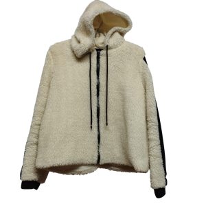 CAMPERA CORDERITO CREMITA NEGRO CUERINA CARO CRIADO TM/L