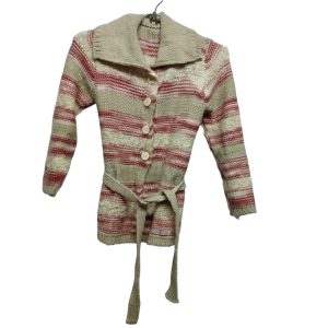 SACO LANA C CUELLO BEIGE ROSADO BCO LAZO ARROZ CON LECHE T 10 FR