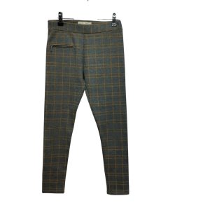 PANTALON TIPO CALZA CUADRILLE GRIS AMARILLO CIERRE ZARA T 11/12