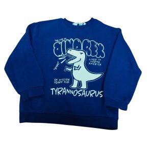 BUZO ALG AZUL DINOSAURIO BLANCO H&M T4/6 GT