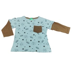 REMERA GRIS MANGAS MARRONES OSOS POIM T2