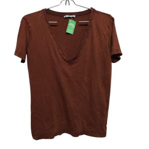 REMERA ALG MARRON ESC EN V ZARA T S