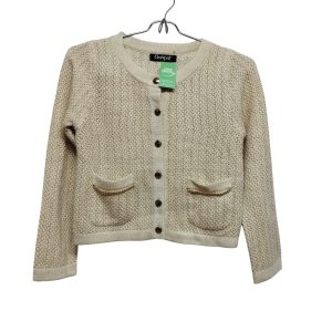 SACO HILO TRENZADO BEIGE BOTONES DORADOS CADENAS GUAPA T 10 AP