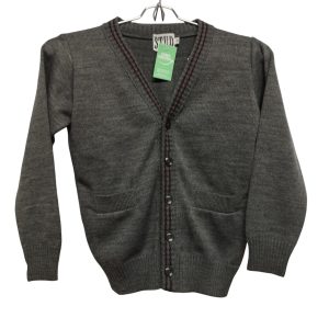 SACO LANA GRIS ROJO BOLSILLOS  STUD T 8