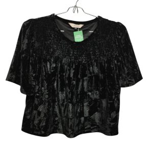 REMERA TERCIOPELO ELASTIZADA NEGRA ALLIE T S