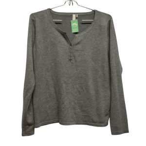 BUZO HILO GRIS BOTONCITOS BÁSICOS TS