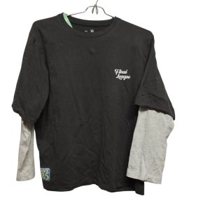 REMERA GRIS OSCURO MANGAS CLARAS BRONZINI T16