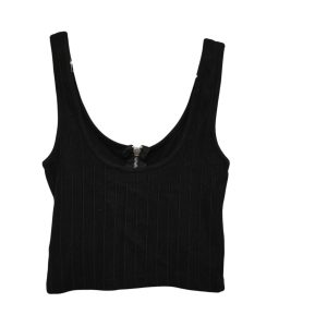 MUSCULOSA TOP NEGRA CIERRE BERSHKA T XS